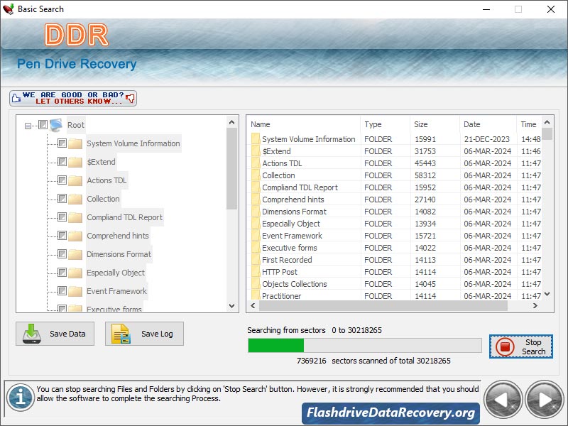 USB Flash Drive File Recovery screen shot